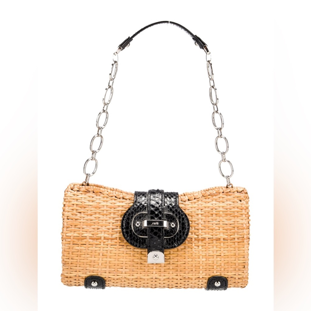 Rafe Straw Shoulder Bag